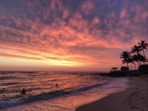 Sunset at Poipu Beach Kauai Hawaii